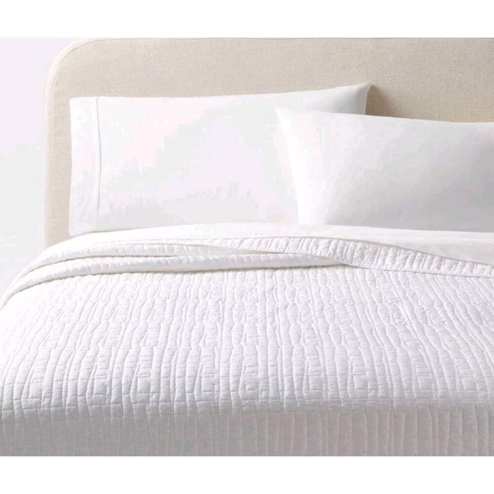 King TENCEL Quilt White - Threshold